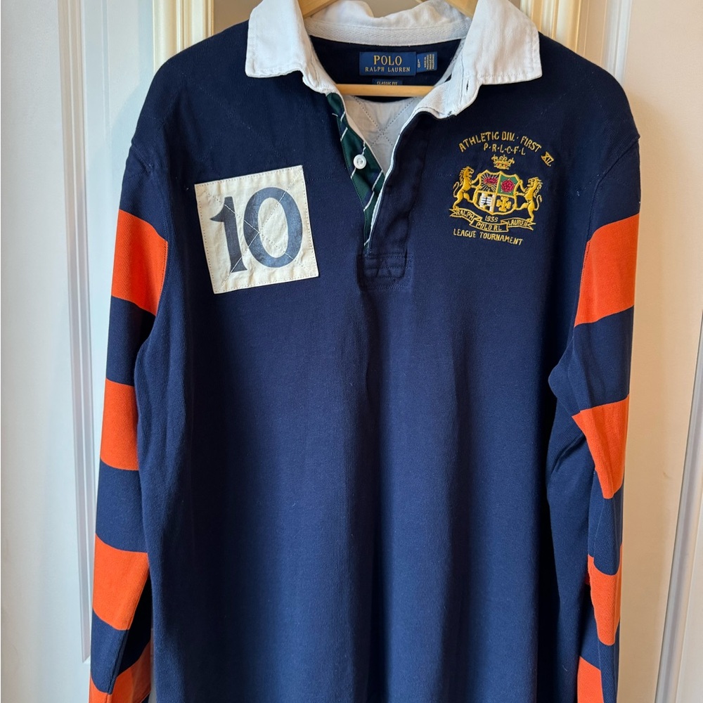 Ralph Lauren Navy and Orange Polo Shirt